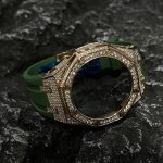 Ga2100 Gold Diamond Case Green Rubber Strap