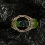 Ga2100 Gold Diamond Case Light Green Rubber Strap