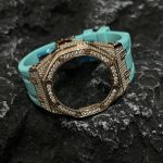 Ga2100 Gold Diamond Case Tiffany Blue Rubber Strap