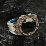 Ga2100 Gold Diamond Case White Rubber Strap