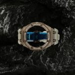 Ga2100 Gold Diamond Case White Rubber Strap