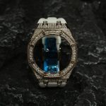 Ga2100 Gold Diamond Case White Rubber Strap