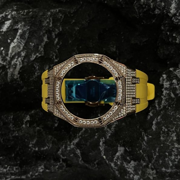 Ga2100 Gold Diamond Case Yellow Rubber Strap