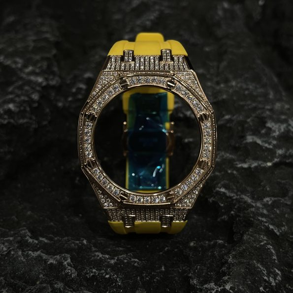 Ga2100 Gold Diamond Case Yellow Rubber Strap