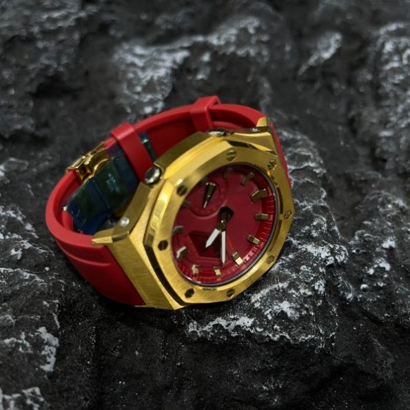 Ga2100 Gold & Red Watch Mod