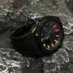 Ga2100 Mod Black Watch With Rainbow Hour Marker