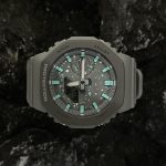 Ga2100 Mod Gray Case Tiffany Blue Hour Marker Watch