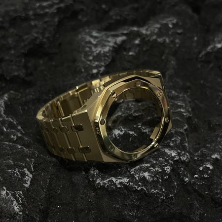 Ga2100 Matte Steel Strap Gold 