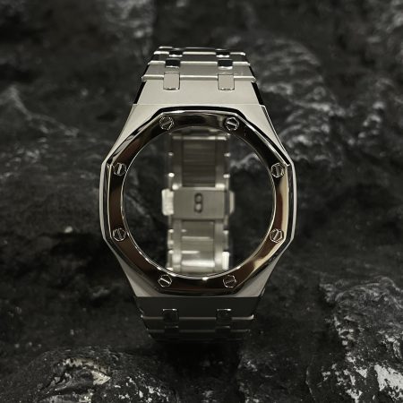 Ga2100 Matte Steel Strap Silver