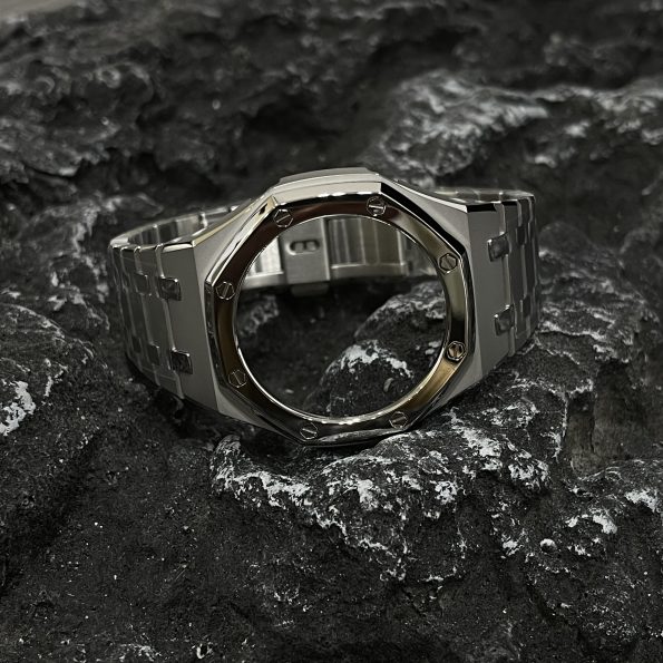 Ga2100 Matte Steel Strap Silver