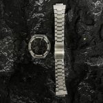 Ga2100 Mod Kit Full Silver Diamond Case Stainless Steel Strap Band