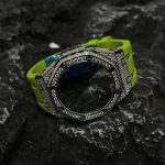 Ga2100 Silver Diamond Case Light Green Rubber 