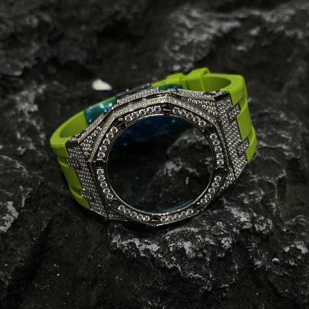Ga2100 Silver Diamond Case Light Green Rubber 
