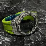 Ga2100 Silver Diamond Case Light Green Rubber