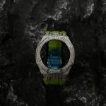 Ga2100 Silver Diamond Case Light Green Rubber