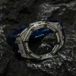 Ga2100 Silver Diamond Case Navy Blue Rubber 