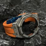 Ga2100 Silver Diamond Case Orange Rubber