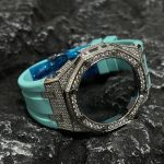 Ga2100 Silver Diamond Case Tiffany Blue Rubber