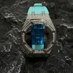 Ga2100 Silver Diamond Case Tiffany Blue Rubber