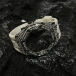 Ga2100 Silver Diamond Case White Rubber 