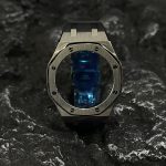Ga2100 Silver Polish Bezel Black Rubber Strap