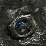 Ga2100 Silver Polish Bezel Black Rubber Strap 