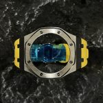 Ga2100 Silver Polish Bezel Yellow Rubber Strap