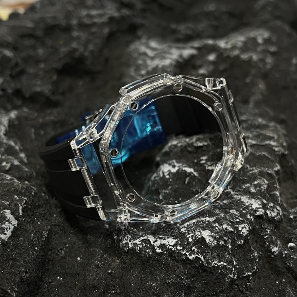Ga2100 Transparent Case Black Rubber Band