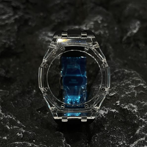 Ga2100 Transparent Case Black Rubber Band