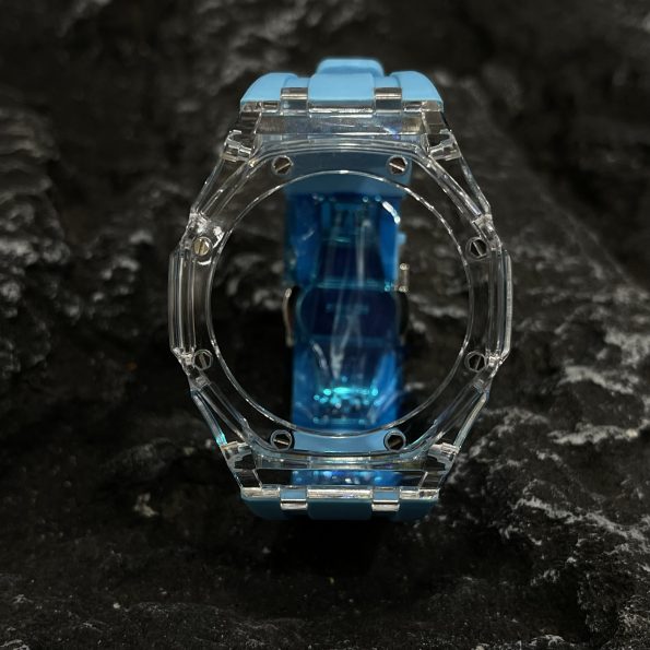 Ga2100 Transparent Case Blue Rubber Band