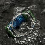 Ga2100 Transparent Case Green Rubber Band 