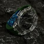 Ga2100 Transparent Case Green Rubber Band