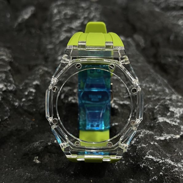Ga2100 Transparent Case Light Green Rubber Band
