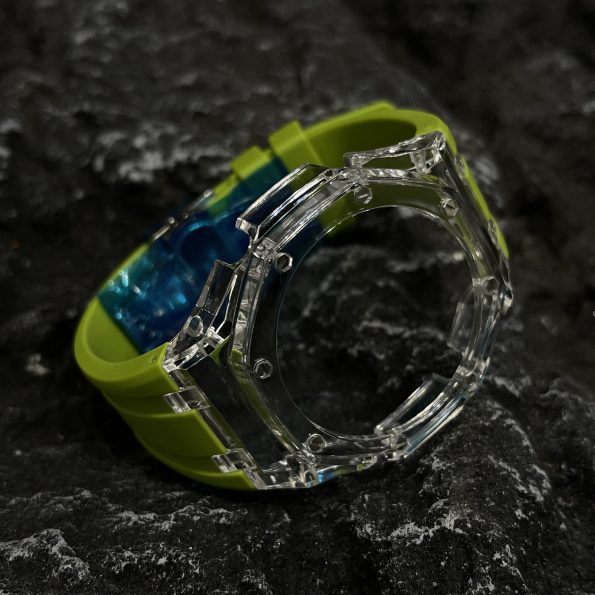 Ga2100 Transparent Case Light Green Rubber Band
