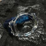 Ga2100 Transparent Case Navy Blue Rubber Band