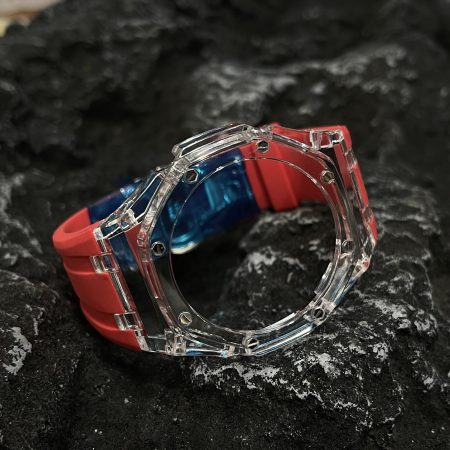 Ga2100 Transparent Case Red Rubber Band 