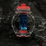 Ga2100 Transparent Case Red Rubber Band