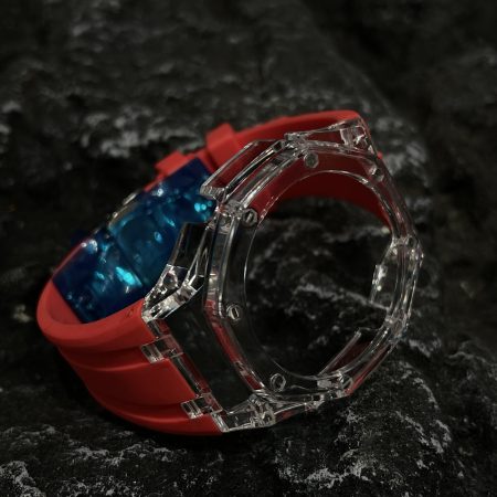Ga2100 Transparent Case Red Rubber Band
