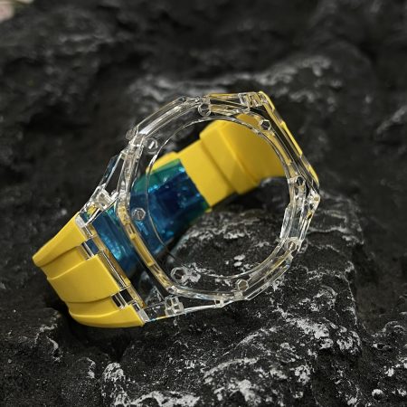 Ga2100 Transparent Case Yellow Rubber Band 