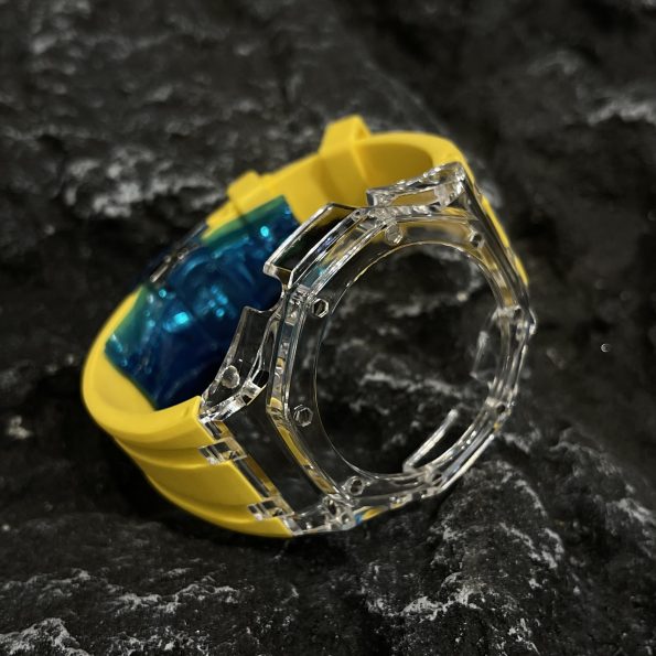 Ga2100 Transparent Case Yellow Rubber Band