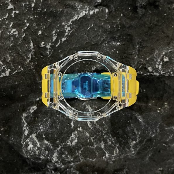 Ga2100 Transparent Case Yellow Rubber Band