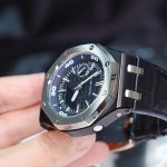 Ga2100 Black Rubber Strap Silver Bezel Black Dial Diy Watch