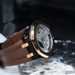 Ga2100 Brown Rubber Strap Gold Bezel Gray Dial Mod Watch