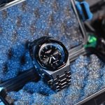 Ga2100 Dark Knight Black Stainless Steel Gray Hour Marker Watch 