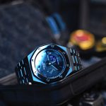 Ga2100 Dark Knight Black Stainless Steel Gray Hour Marker Watch
