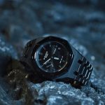 Ga2100 Dark Knight Black Stainless Steel Gray Hour Marker Watch