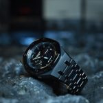 Ga2100 Dark Knight Black Stainless Steel Gray Hour Marker Watch
