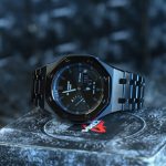 Ga2100 Dark Knight Black Stainless Steel Gray Hour Marker Watch