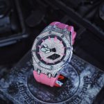 Ga2100 Diamond And Pink Rubber Strap Mod Watch