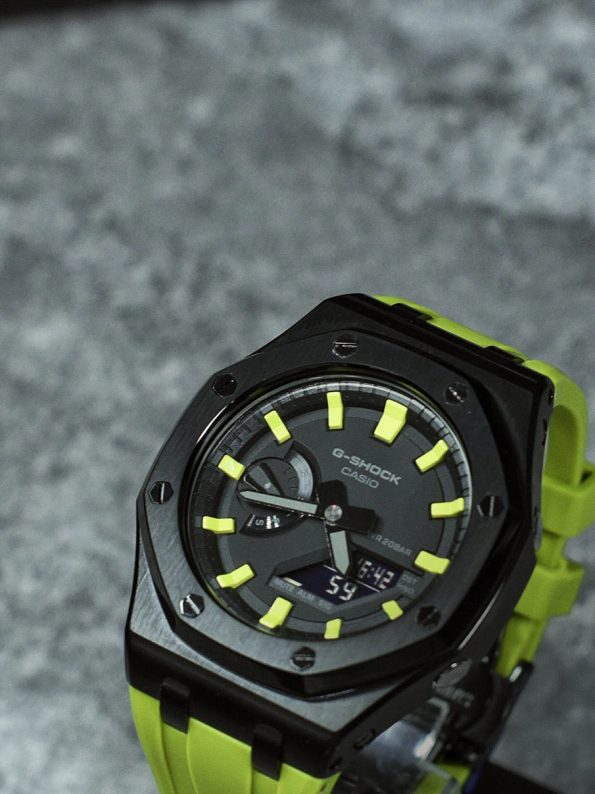 Ga2100 Grass Green Strap Hour Marker Black Matte Case Dial